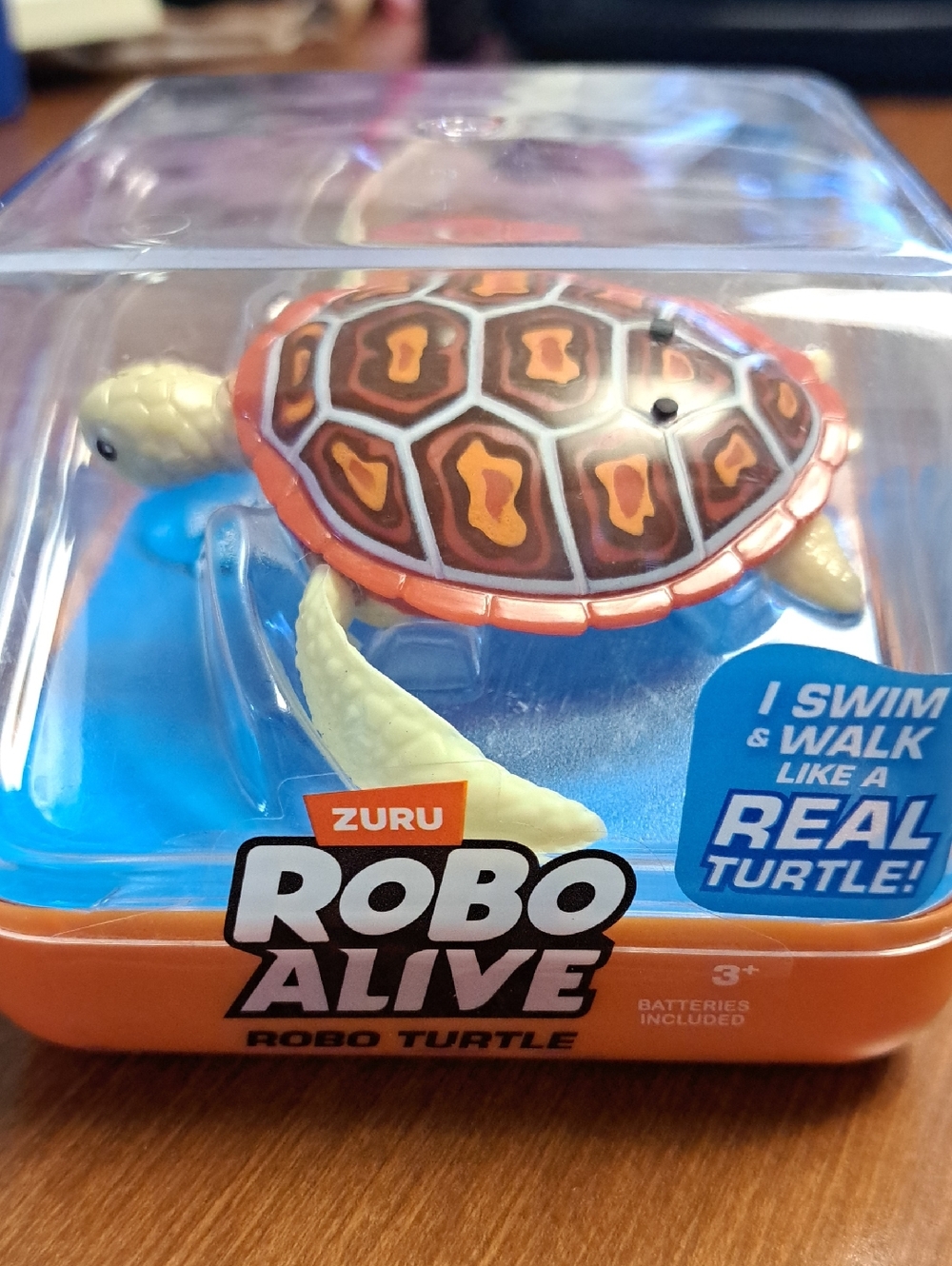 ZURU Robo Alive Brown & Cream Robo Turtle - Interactive Kids Toy